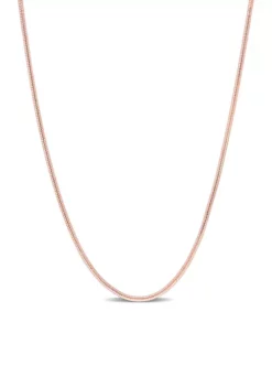 Discount 🧨 18k Rose Gold Plated Sterling Silver 1.2mm Snake Chain Necklace by Belk & Co. ✨ -DealsBelk & Co. Store Belk 4202