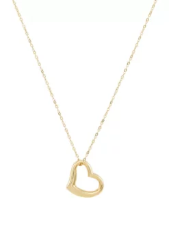 Best Sale 😉 Small Heart Necklace in 10K Yellow Gold by Belk & Co. 🥰