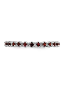 Deals 👏 1/2 ct. t.w. Garnet Stackable Expressions Ring in Sterling Silver by Belk & Co. 👍 -DealsBelk & Co. Store Belk 4228