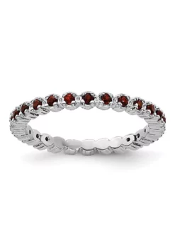 Deals 👏 1/2 ct. t.w. Garnet Stackable Expressions Ring in Sterling Silver by Belk & Co. 👍 -DealsBelk & Co. Store Belk 4230