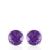 Best deal 👍 14k White Gold Amethyst Stud Earrings by Belk & Co. 😍