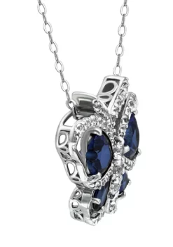 Brand new ๐ Lab Created 3.26 ct. t.w. Synthetic Blue and Created White Sapphire Butterfly Necklace on 18 Inch Chain, Sterling Silver by Belk & Co. ๐ 6 Brand new ๐ Lab Created 3.26 ct. t.w. Synthetic Blue and Created White Sapphire Butterfly Necklace on 18 Inch Chain, Sterling Silver by Belk & Co. ๐ -DealsBelk & Co. Store Belk 4248