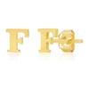 Deals 🤩 14K Yellow Gold Letter (F) Stud Earrings by Belk & Co. 👏