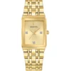 Outlet 🎁 Women's Futuro Diamond Accent Gold Tone Stainless Steel Bracelet ⌚ Watch by Bulova 🤩
