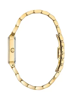 Outlet 🎁 Women's Futuro Diamond Accent Gold Tone Stainless Steel Bracelet ⌚ Watch by Bulova 🤩 -DealsBelk & Co. Store Belk 4264
