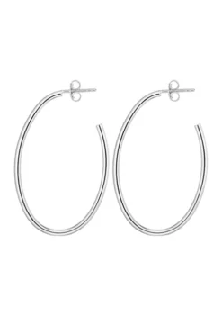Best Sale 🥰 Sterling Silver Open Oval Hoop Earring by Belk & Co. 👍 -DealsBelk & Co. Store Belk 4273