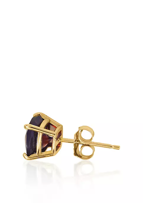 Budget 🔔 14k Yellow Gold 6mm Garnet Stud Earrings by Belk & Co. 🥰 2 Budget 🔔 14k Yellow Gold 6mm Garnet Stud Earrings by Belk & Co. 🥰 - Image 2