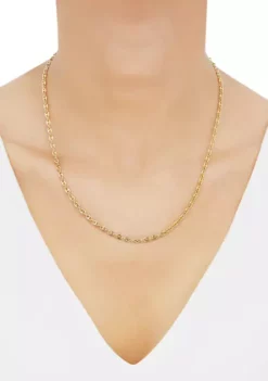 Brand new 🔥 Tranciato 3.3 Millimeter Mariner Chain Necklace in Gold Over Sterling Silver by Belk & Co. 🎁 -DealsBelk & Co. Store Belk 4351