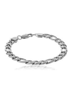 Flash Sale ❤️ Stainless Steel 9 Millimeter Figaro Chain Bracelet, 9 Inch by Belk & Co. 😀 -DealsBelk & Co. Store Belk 4368