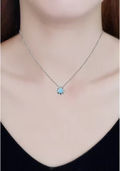 Discount โ๏ธ 7/8 ct. t.w. Blue and White Topaz Flower Necklace, Sterling Silver by Belk & Co. ๐ฏ 8 Discount โ๏ธ 7/8 ct. t.w. Blue and White Topaz Flower Necklace, Sterling Silver by Belk & Co. ๐ฏ -DealsBelk & Co. Store Belk 4371