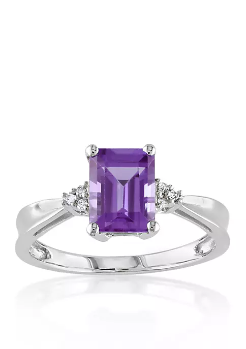 Best deal ๐ 10k White Gold Amethyst and Diamond Ring by Belk & Co. ๐ฅ 3 Best deal ๐ 10k White Gold Amethyst and Diamond Ring by Belk & Co. ๐ฅ - Image 3