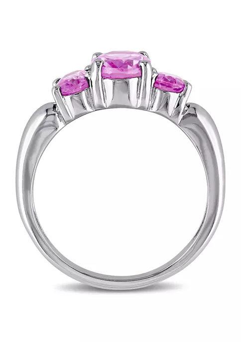 Cheapest ๐ Lab Created 3 1/6 CT TGW Oval Cut Created Pink Sapphire 3-Stone Ring in Sterling Silver by Belk & Co. ๐ฏ 5 Cheapest ๐ Lab Created 3 1/6 CT TGW Oval Cut Created Pink Sapphire 3-Stone Ring in Sterling Silver by Belk & Co. ๐ฏ - Image 5