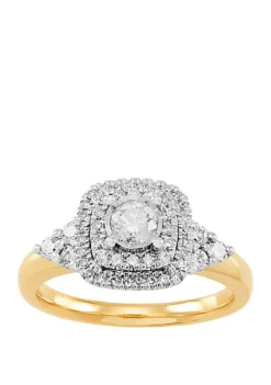 Hot Sale 😍 My Forever 5/8 ct. t.w. Diamond Bridal Ring in 10k Yellow Gold by Belk & Co. 🌟 -DealsBelk & Co. Store Belk 440
