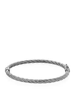 Best Sale โจ Sterling Silver Twist Bangle Bracelet by Belk & Co. ๐
