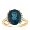 Wholesale ⭐ 10k London Blue Topaz and Diamond Ring by Belk & Co. 🔥