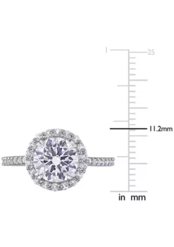 Buy 🥰 Lab Created 3 ct. t.w. Created White Sapphire Halo Ring in Sterling Silver by Belk & Co. 🎉 -DealsBelk & Co. Store Belk 4425