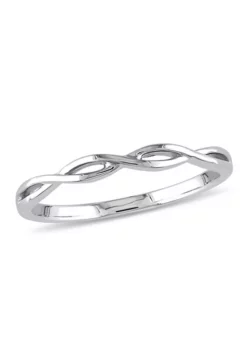 Best Sale 😍 Infinity Wedding Band in 10K White Gold by Belk & Co. ✨