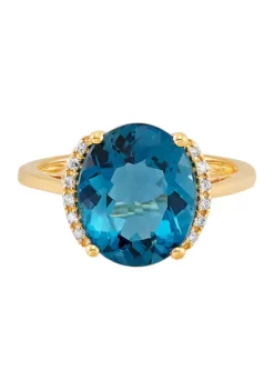 Wholesale ⭐ 10k London Blue Topaz and Diamond Ring by Belk & Co. 🔥 -DealsBelk & Co. Store Belk 444