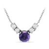Best deal 👏 1.64 ct. t.w. African Amethyst & White Topaz Necklace, Sterling Silver by Belk & Co. 🌟
