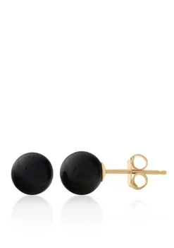 Wholesale โ Onyx Earrings in 14k Yellow Gold by Belk & Co. โ