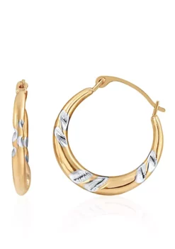 Best Sale ⭐ 14K Yellow Gold Hoop Earrings by Belk & Co. ⌛