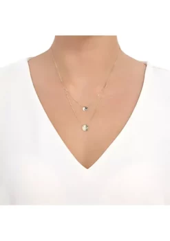 Best Sale 👍 14K Yellow Gold Layer 🔨 Hammered Concave Circle on Cable Chain Necklace by Belk & Co. ❤️ -DealsBelk & Co. Store Belk 4512