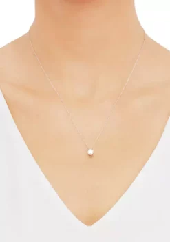 Cheapest 😍 1/2 ct. t.w. Diamond Necklace in 14K White Gold with 18" Rope Chain by Belk & Co. 🎉 -DealsBelk & Co. Store Belk 4520