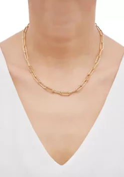 Best Pirce 😀 Paperclip Necklace in 10K Yellow Gold by Belk & Co. ❤️ -DealsBelk & Co. Store Belk 4525