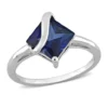 Cheapest 👍 Lab Created Princess Cut Created Blue Sapphire Ring in Sterling Silver by Belk & Co. 😀