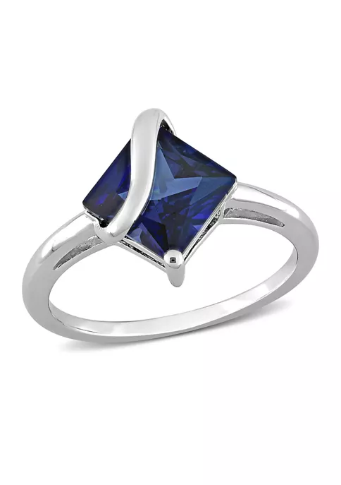 Cheapest ๐ Lab Created Princess Cut Created Blue Sapphire Ring in Sterling Silver by Belk & Co. ๐ 1 Cheapest ๐ Lab Created Princess Cut Created Blue Sapphire Ring in Sterling Silver by Belk & Co. ๐