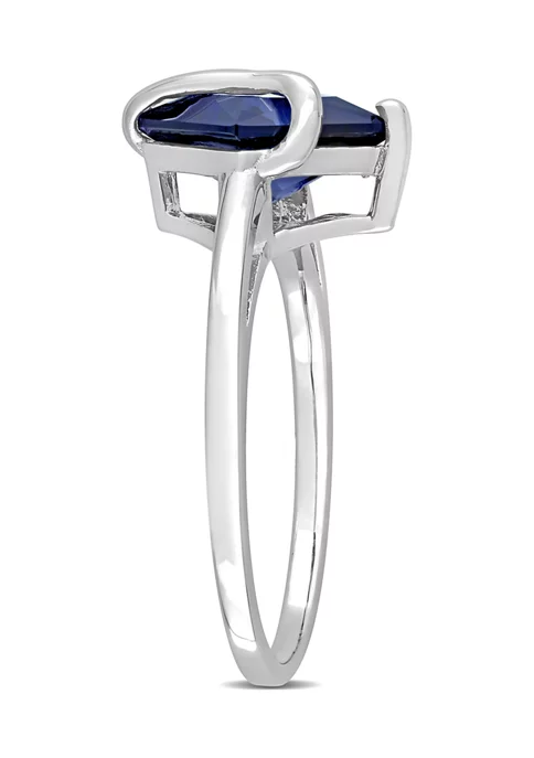 Cheapest ๐ Lab Created Princess Cut Created Blue Sapphire Ring in Sterling Silver by Belk & Co. ๐ 3 Cheapest ๐ Lab Created Princess Cut Created Blue Sapphire Ring in Sterling Silver by Belk & Co. ๐ - Image 3