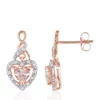 Brand new 😉 10k Rose Gold Morganite and Diamond Heart Earrings by Belk & Co. 🎉