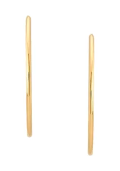 Best deal 🌟 Endless Tube Hoop Earrings in 10K Yellow Gold by Belk & Co. 🧨