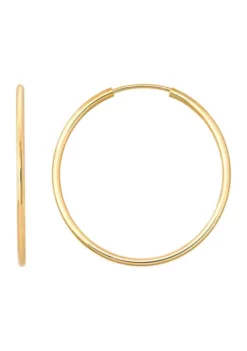 Best deal 🌟 Endless Tube Hoop Earrings in 10K Yellow Gold by Belk & Co. 🧨 -DealsBelk & Co. Store Belk 457