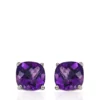 Best Sale 👏 14k White Gold 6mm Amethyst Stud Earrings by Belk & Co. 😉