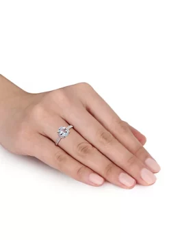 Brand new 👏 Sterling Silver Aquamarine and Diamond Ring by Belk & Co. 👏 6 Brand new 👏 Sterling Silver Aquamarine and Diamond Ring by Belk & Co. 👏 -DealsBelk & Co. Store Belk 4593