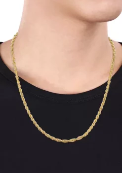 Outlet 🔥 18k Yellow Gold Plated Sterling Silver 3.7mm Singapore Chain Necklace by Belk & Co. 🌟 -DealsBelk & Co. Store Belk 4603