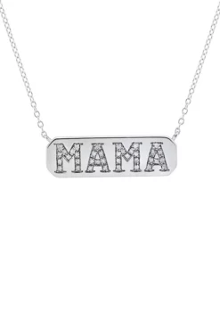 Deals 😉 1/8 ct. t.w. Diamond Mama Necklace in Sterling Silver by Belk & Co. 🛒