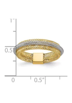 Buy 😍 14K Two Tone Polished Stretch Ring by Belk & Co. ✨ -DealsBelk & Co. Store Belk 4635