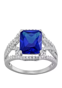 Best deal 🛒 4.3 ct. t.w. Blue and White Sapphire Ring in Sterling Silver by Belk & Co. 🌟 -DealsBelk & Co. Store Belk 4643