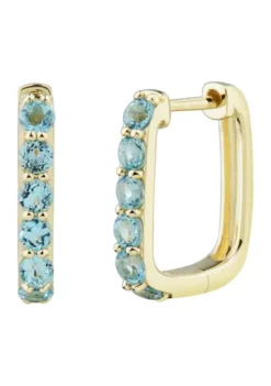 Top 10 😉 Swiss Blue Topaz Earrings in 10K Yellow Gold by Belk & Co. ⌛