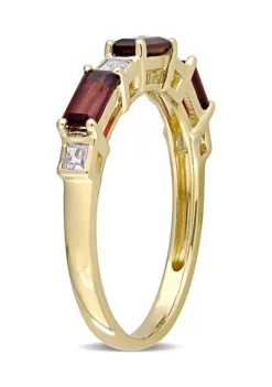 Wholesale ๐ Garnet and White Topaz Semi-Eternity Ring in 10k Yellow Gold by Belk & Co. ๐ 7 Wholesale ๐ Garnet and White Topaz Semi-Eternity Ring in 10k Yellow Gold by Belk & Co. ๐ -DealsBelk & Co. Store Belk 4663