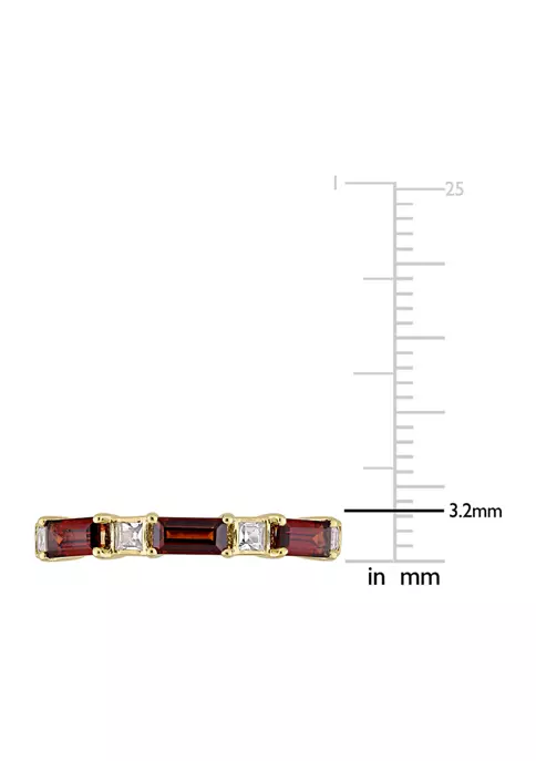 Wholesale ๐ Garnet and White Topaz Semi-Eternity Ring in 10k Yellow Gold by Belk & Co. ๐ 4 Wholesale ๐ Garnet and White Topaz Semi-Eternity Ring in 10k Yellow Gold by Belk & Co. ๐ - Image 4