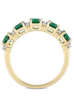 Best Pirce ๐ Lab Created Created Emerald and Created White Sapphire Semi Eternity Ring in Yellow Gold Plated Sterling Silver by Belk & Co. ๐ 8 Best Pirce ๐ Lab Created Created Emerald and Created White Sapphire Semi Eternity Ring in Yellow Gold Plated Sterling Silver by Belk & Co. ๐ -DealsBelk & Co. Store Belk 4674