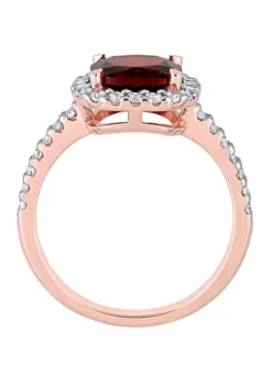 Cheapest 🎉 3.1 ct. t.w. Garnet, 1 ct. t.w. White Topaz Halo Ring by Belk & Co. 🥰 -DealsBelk & Co. Store Belk 4707