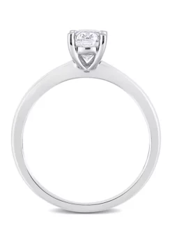Outlet 😉 1 ct. t.w. Created Moissanite Oval Solitaire Ring in Sterling Silver by Belk & Co. 🥰 -DealsBelk & Co. Store Belk 4715
