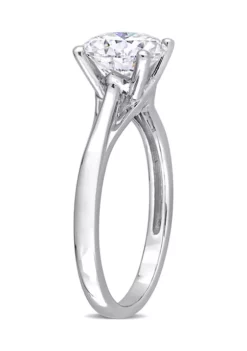 Cheapest ❤️ 2 ct. tw. Created Moissanite Solitaire Ring in 10k White Gold by Belk & Co. 🥰 -DealsBelk & Co. Store Belk 4730