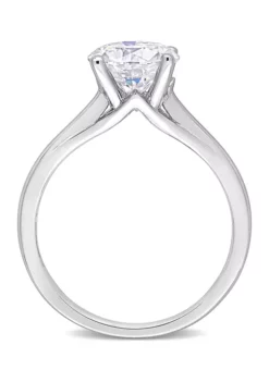 Cheapest ❤️ 2 ct. tw. Created Moissanite Solitaire Ring in 10k White Gold by Belk & Co. 🥰 -DealsBelk & Co. Store Belk 4731