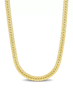 Best Sale ⌛ 18k Yellow Gold Plated Sterling Silver Herringbone Chain Necklace by Belk & Co. 👏 -DealsBelk & Co. Store Belk 4739