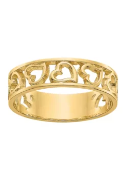 Deals 🤩 14K Yellow Gold Heart 5 Millimeter Ring by Belk & Co. ✔️